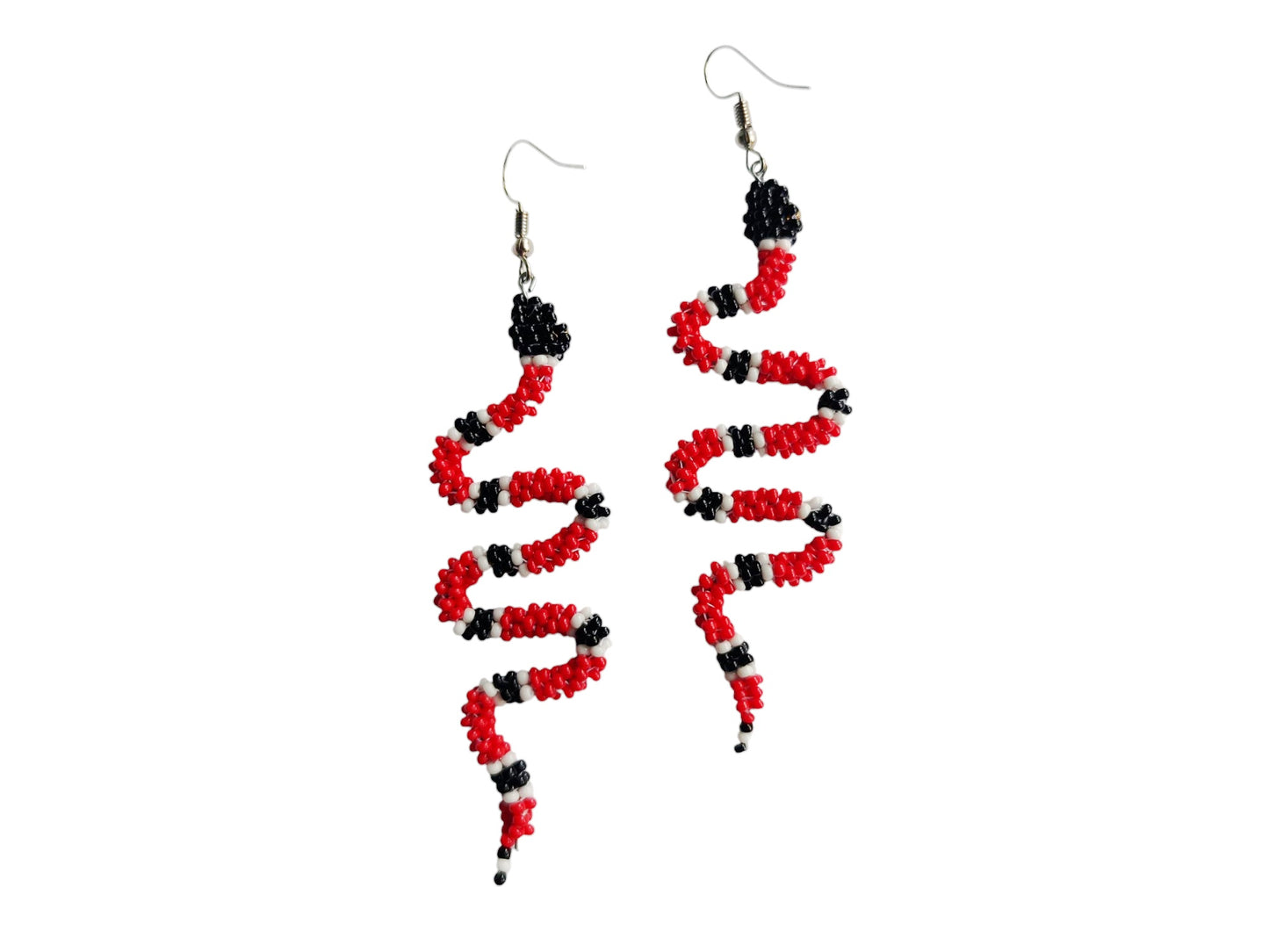 BEADED SNAKE EARRINGS