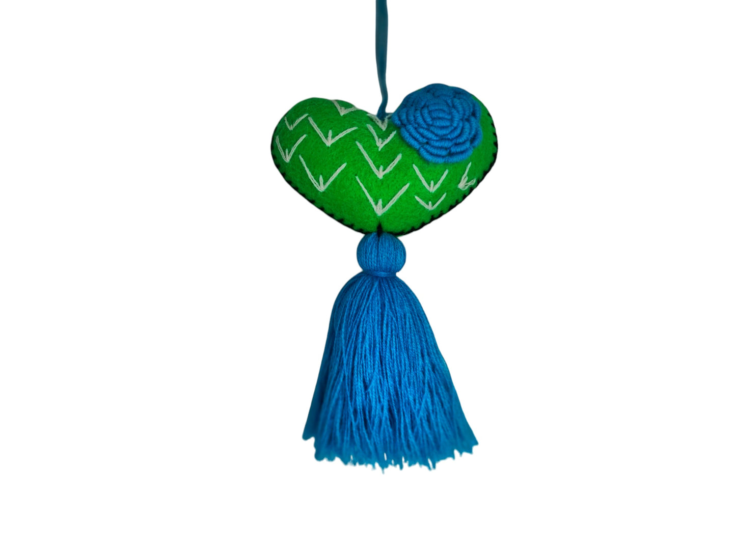 CACTUS FELT HEART PENDANT