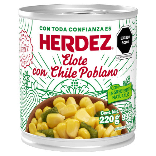 HERDEZ WHITE CORN WITH POBLANO 220G