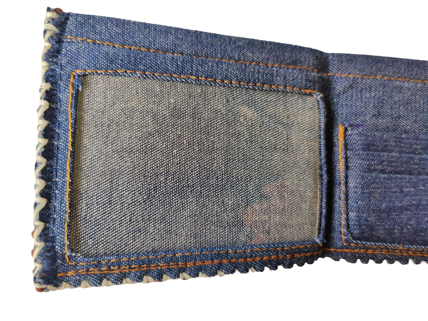 EMBROIDERED DENIM WALLET