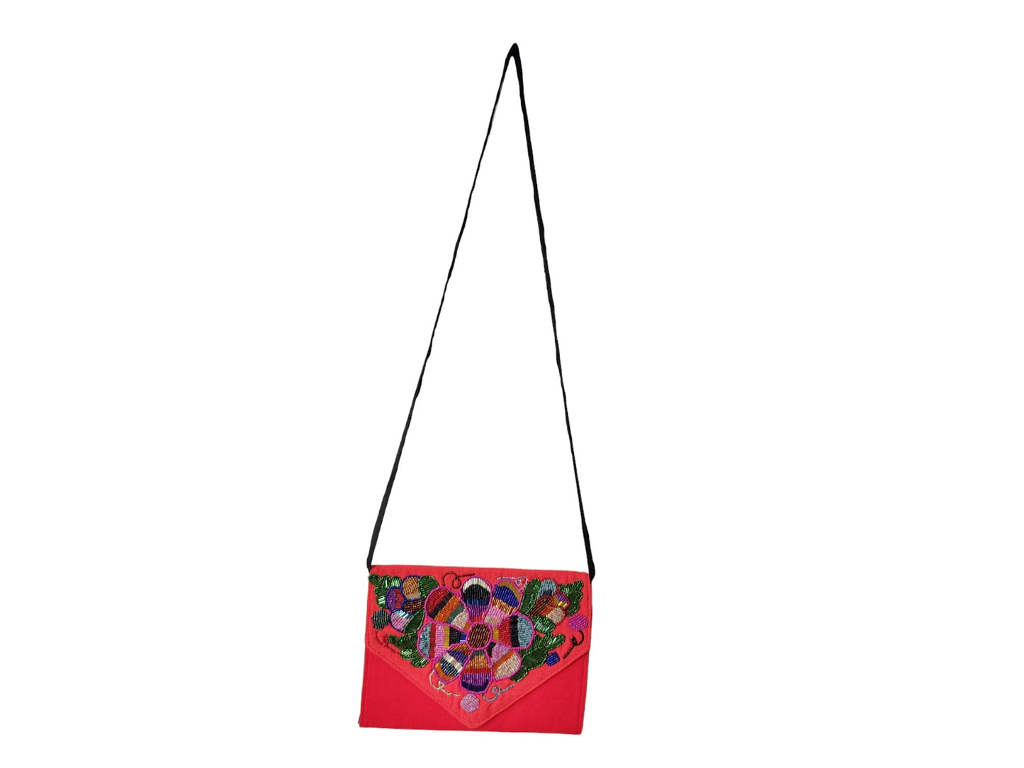 FLOWERS BEADED HANDBAG