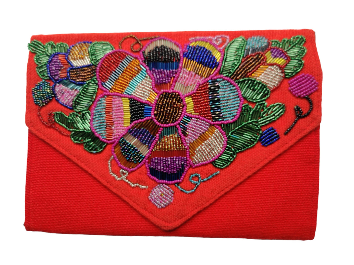 FLOWERS BEADED HANDBAG