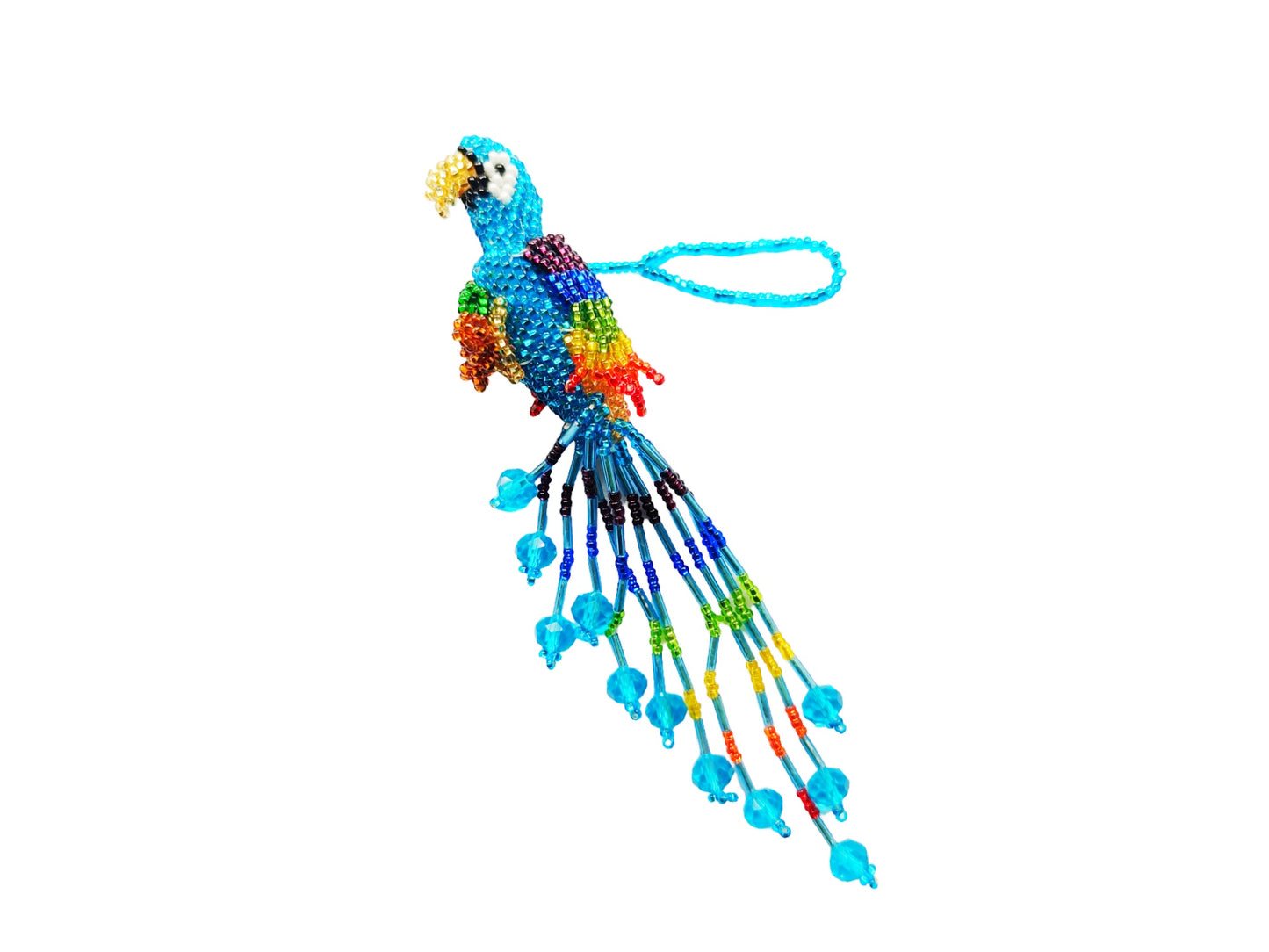 BEADED MACAW ORNAMENT