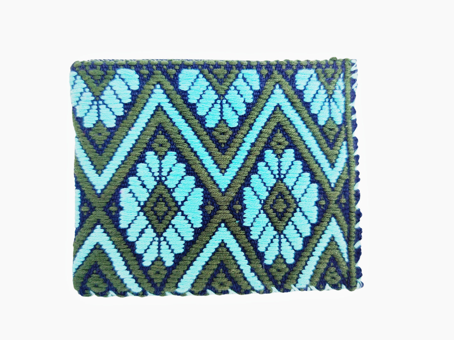 EMBROIDERED DENIM WALLET