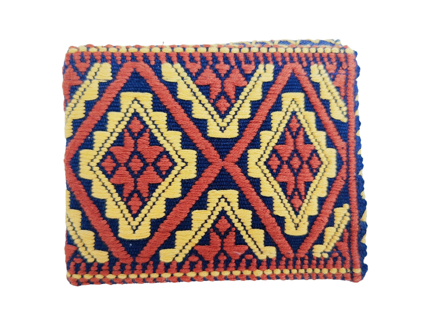 EMBROIDERED DENIM WALLET