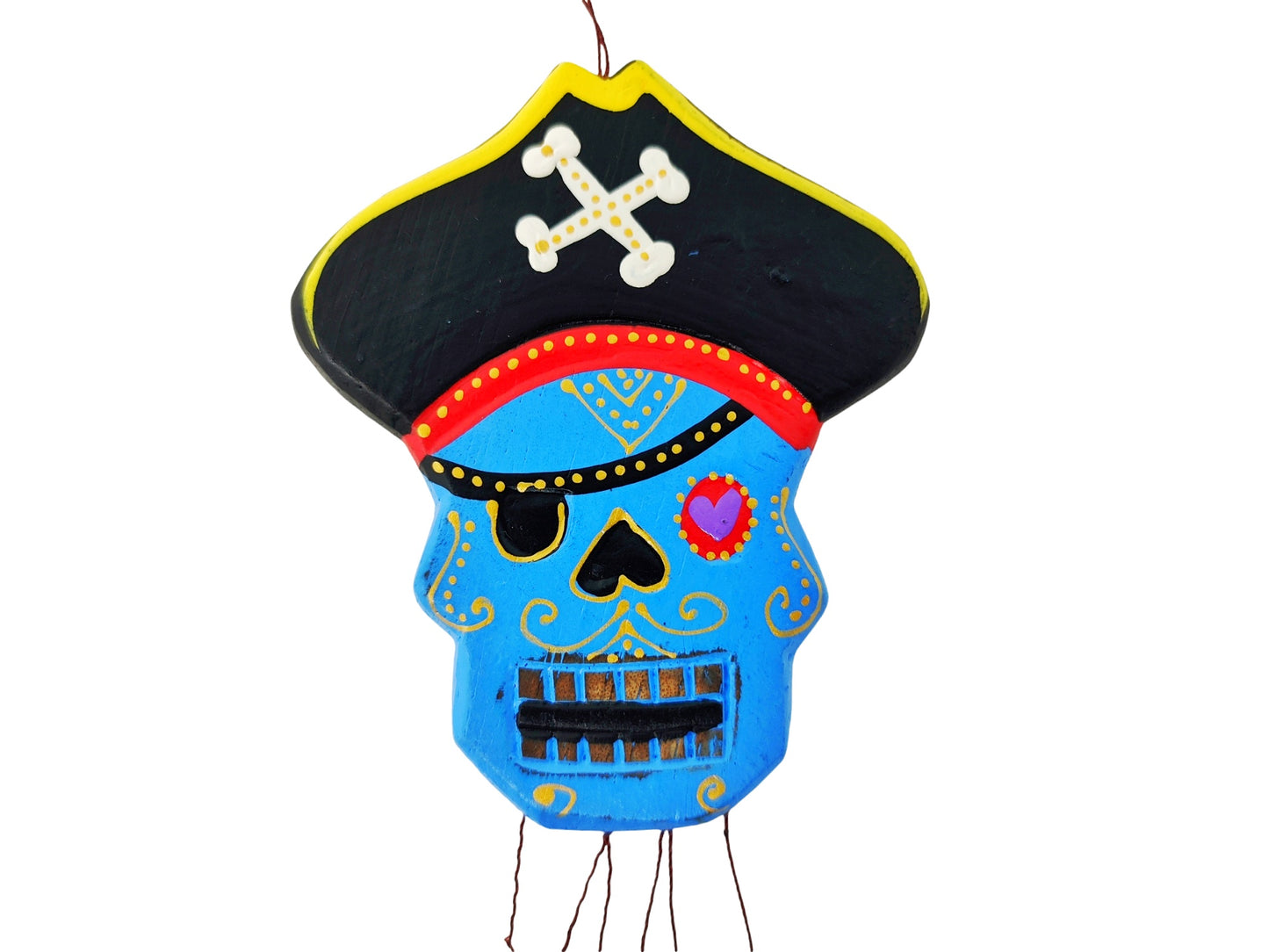 CANDY SKULL PIRATE WIND CHIME