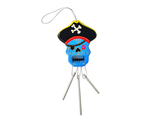 CANDY SKULL PIRATE WIND CHIME