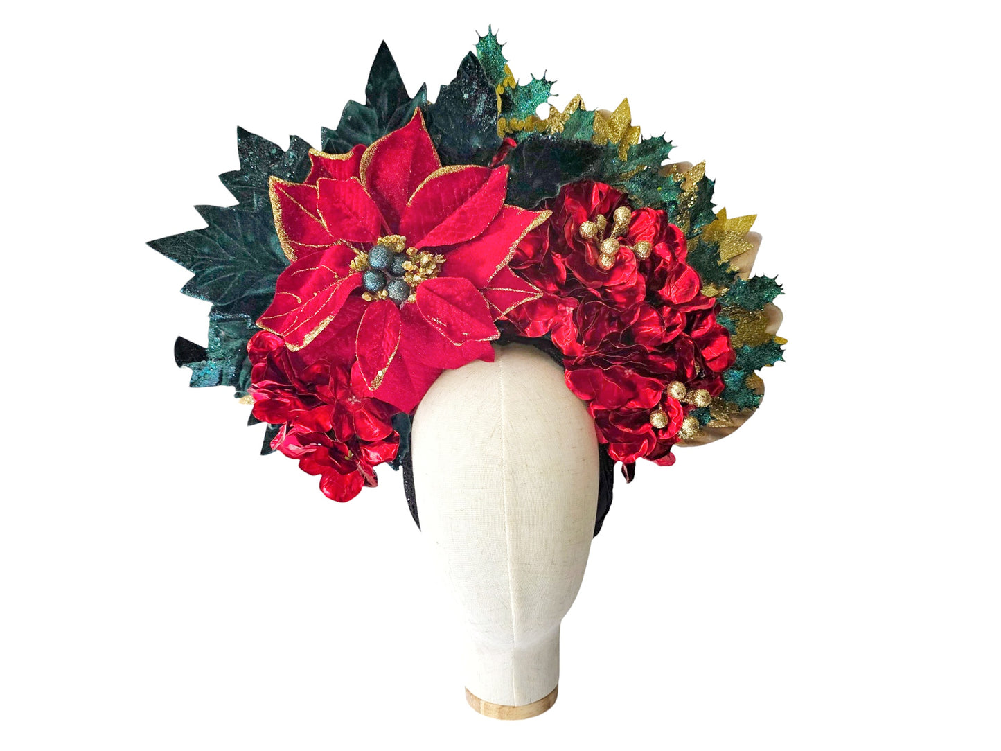 CHRISTMAS POINSETTIA HEADBAND