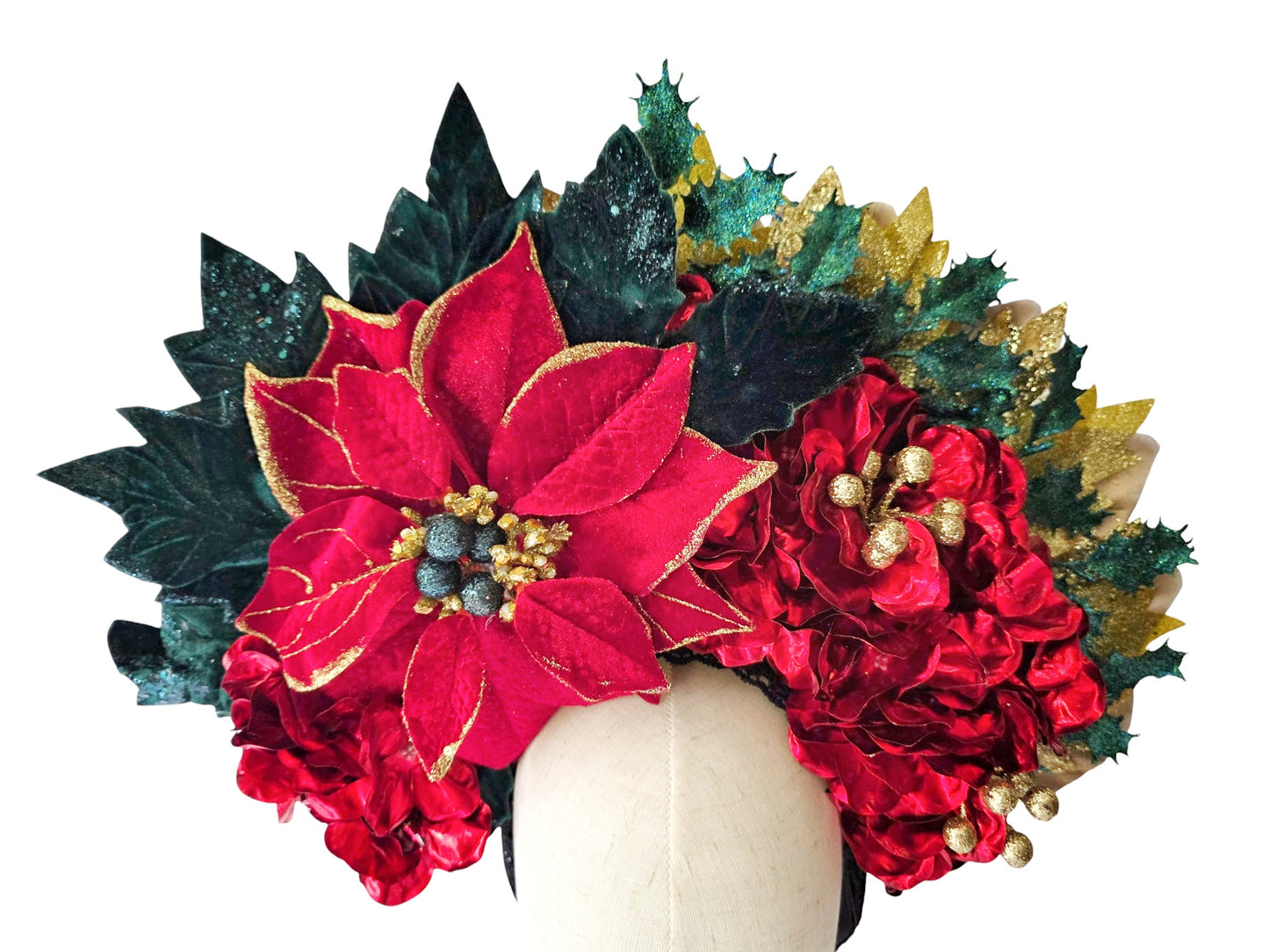 CHRISTMAS POINSETTIA HEADBAND