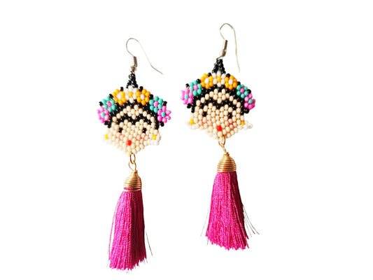 FRIDA KHALO EARRINGS TASSEL