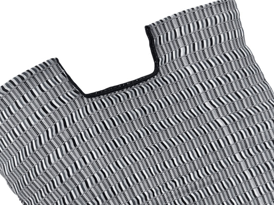 MEXICAN WAIST LOOM CRAFTED WOVEN LINES HUIPIL