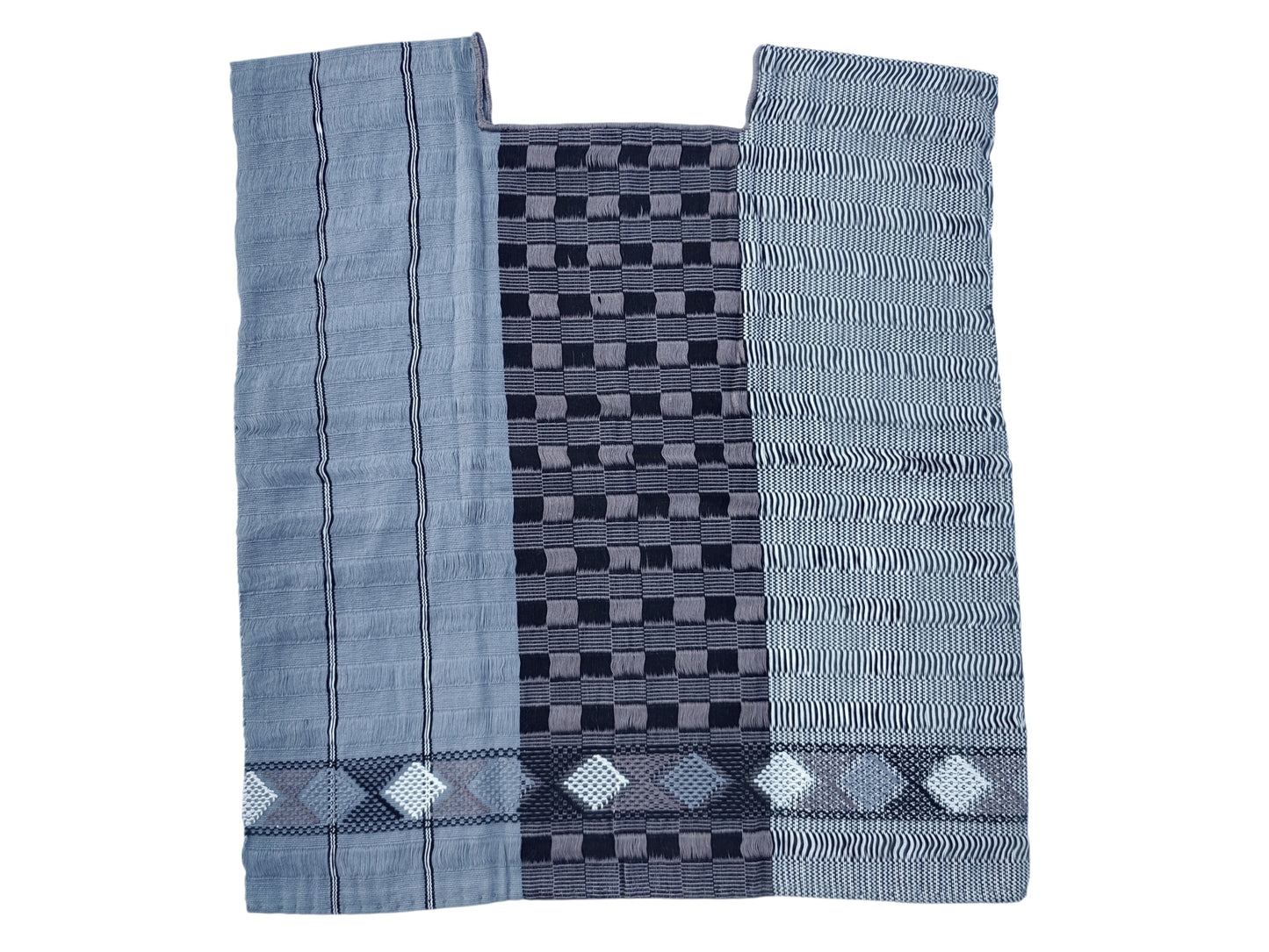 MEXICAN WAIST LOOM CRAFTED STRIPES HUIPIL