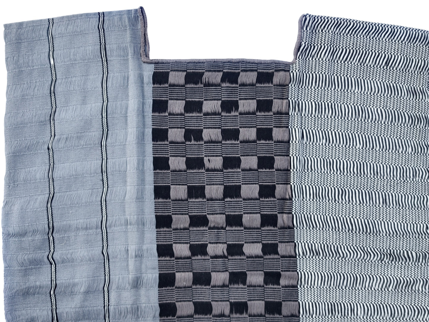 MEXICAN WAIST LOOM CRAFTED STRIPES HUIPIL