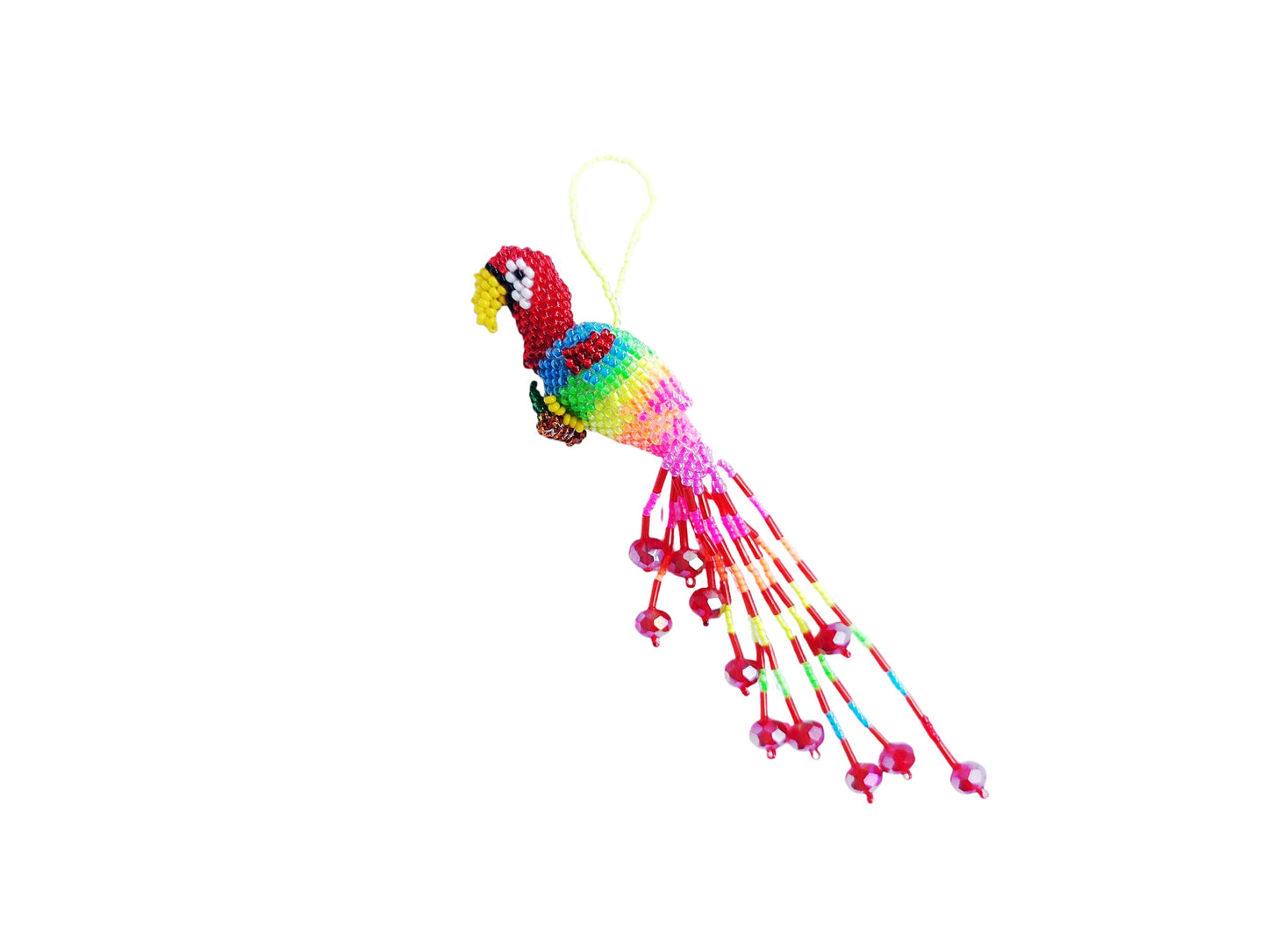 BEADED MACAW ORNAMENT