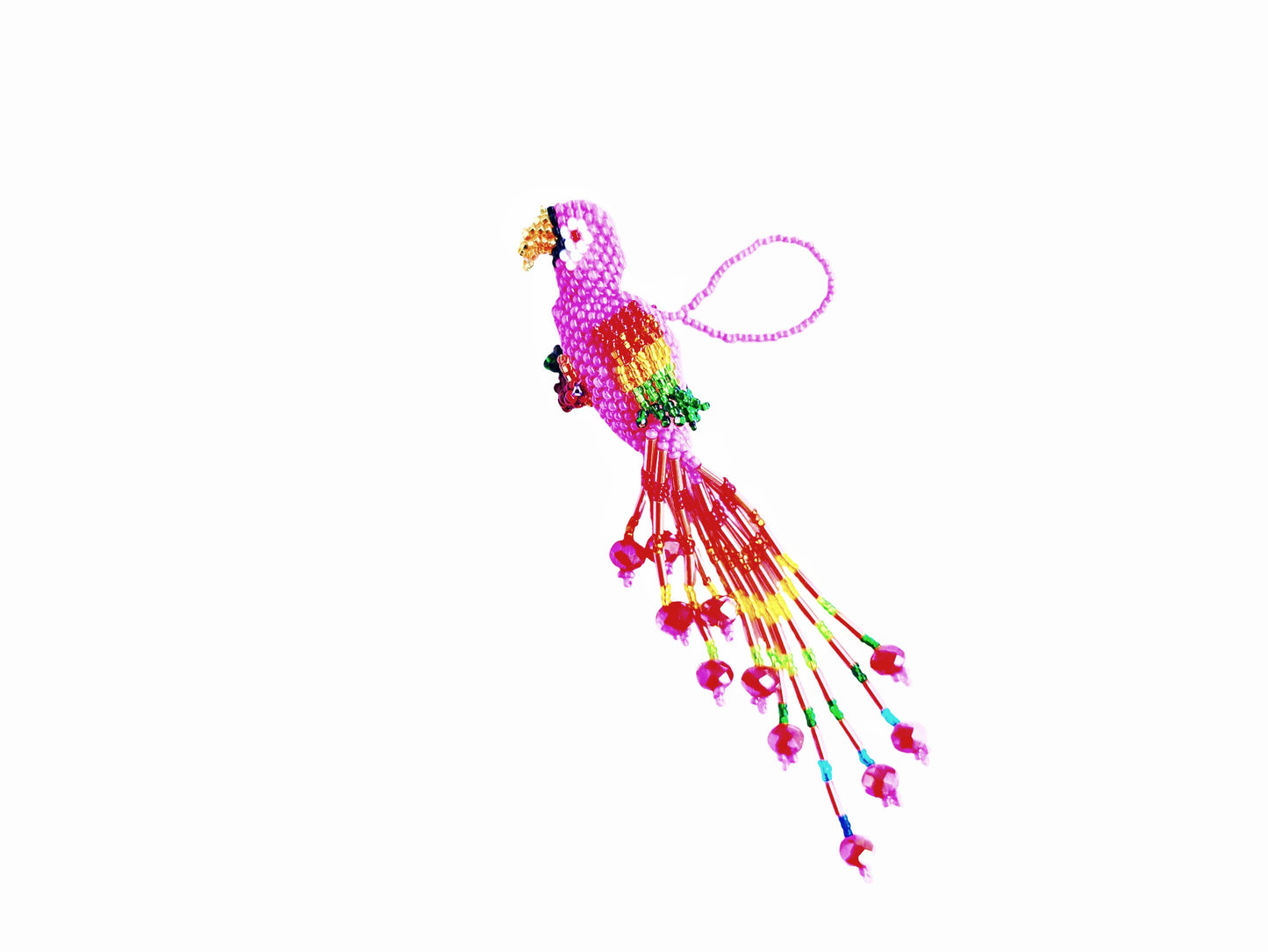 BEADED MACAW ORNAMENT