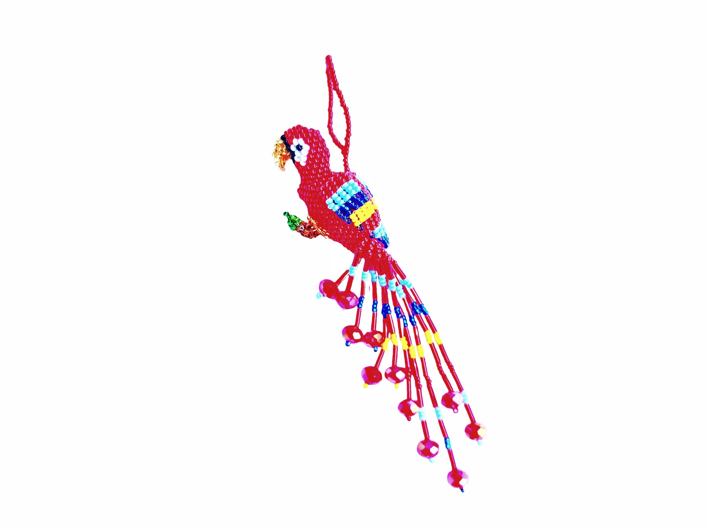 BEADED MACAW ORNAMENT