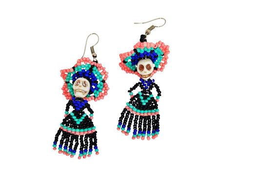 MEXICAN CATRINA EARRINGS SHORT