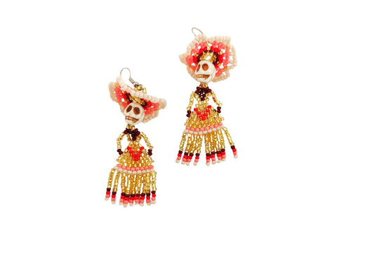 MEXICAN CATRINA EARRINGS SHORT