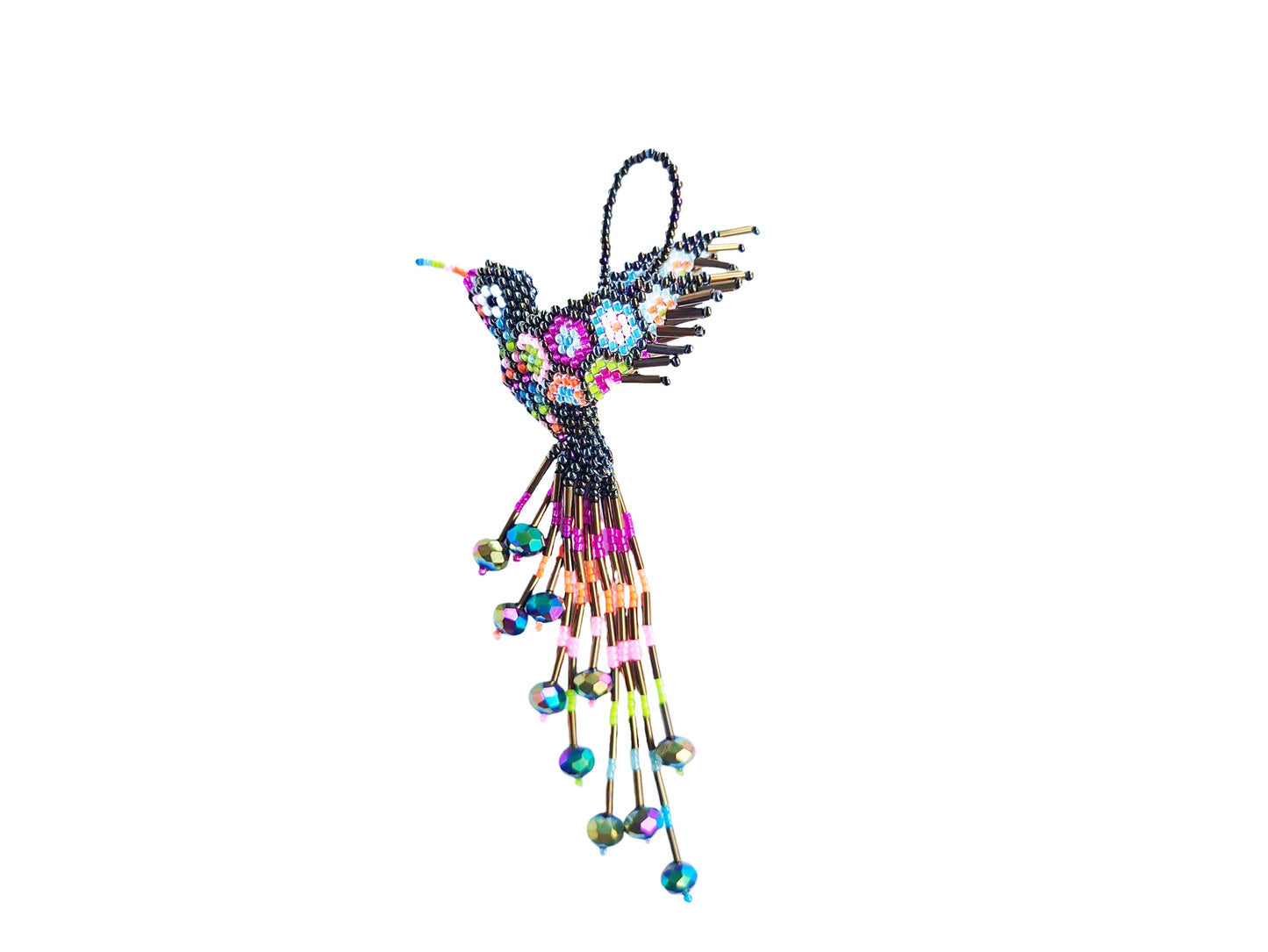 BEADED HUMMINGBIRD ORNAMENT