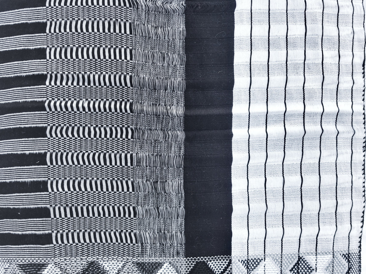 MEXICAN WAIST LOOM CRAFTED CHECKERBOARD HUIPIL